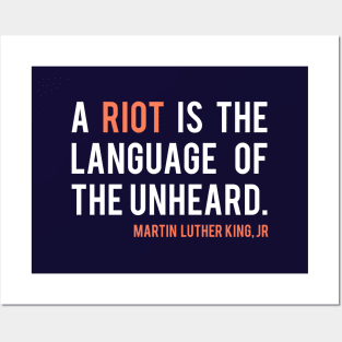 Martin Luther King Jr Riot Quote Posters and Art